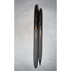 Sheaffer Clipper Snorkel Fountain Pen/Pencil Set (1952-59)Grey, Medium (M4) Nib
